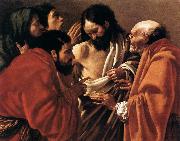 TERBRUGGHEN, Hendrick The Incredulity of Saint Thomas a oil painting on canvas